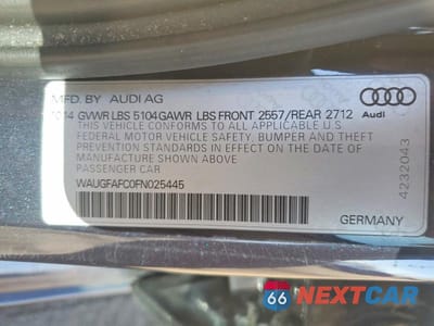 Zdjęcie 12 z 12 samochodu: 2015 AUDI A6 PREMIUM PLUS VIN:WAUGFAFC0FN025445 - miniatura