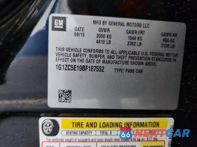Zdjęcie 12 z 12 samochodu: 2011 CHEVROLET MALIBU 1LT VIN:1G1ZC5E19BF187552 - miniatura