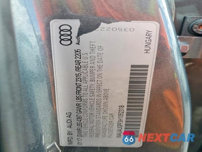 Zdjęcie 13 z 13 samochodu: 2017 AUDI A3 PREMIUM VIN:WAUAUGFF3H1052318 - miniatura