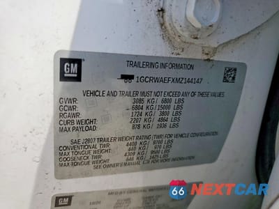 Zdjęcie 13 z 13 samochodu: 2021 CHEVROLET SILVERADO C1500 VIN:1GCRWAEFXMZ144147 - miniatura