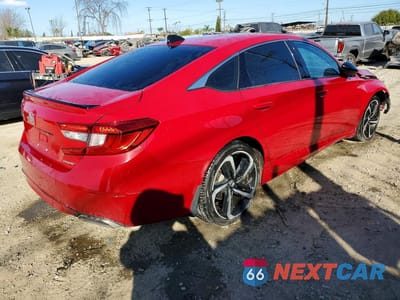 Trzecie zdjęcie samochodu z tyłu: 2021 HONDA ACCORD SPORT VIN:1HGCV1F39MA098887 - miniatura