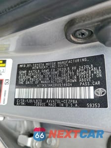 Zdjęcie 12 z 12 samochodu: 2024 TOYOTA CAMRY XSE VIN:4T1K61AK0RU914604 - miniatura