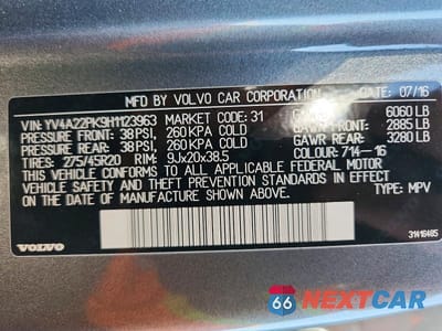 Zdjęcie 14 z 14 samochodu: 2017 VOLVO XC90 T6 VIN:YV4A22PK9H1123963 - miniatura