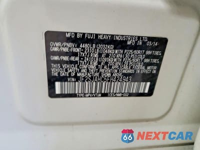 Zdjęcie 13 z 13 samochodu: 2015 SUBARU FORESTER 2.5I LIMITED VIN:JF2SJAHC5FH424943 - miniatura