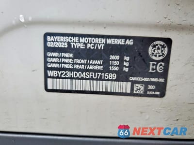 Zdjęcie 12 z 12 samochodu: 2025 BMW I4 EDRIVE 40 VIN:WBY23HD04SFU71589 - miniatura
