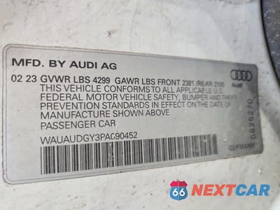 Zdjęcie 12 z 12 samochodu: 2023 AUDI A3 PREMIUM VIN:WAUAUDGY3PA090452 - miniatura