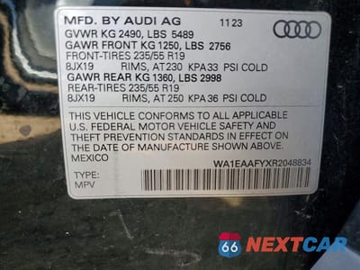 Zdjęcie 12 z 12 samochodu: 2024 AUDI Q5 PREMIUM PLUS 45 VIN:WA1EAAFYXR2048834 - miniatura