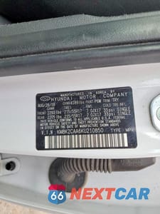 Zdjęcie 13 z 13 samochodu: 2019 HYUNDAI KONA SEL VIN:KM8K2CAA6KU210850 - miniatura