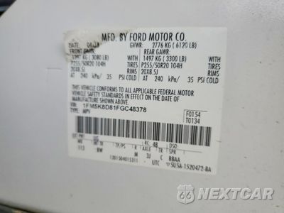 Zdjęcie 13 z 14 samochodu: 2015 FORD EXPLORER XLT VIN:1FM5K8D81FGC48378 - miniatura