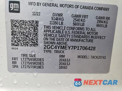 Zdjęcie 13 z 13 samochodu: 2023 CHEVROLET SILVERADO K2500 CUSTOM VIN:2GC4YMEY7P1706428 - miniatura