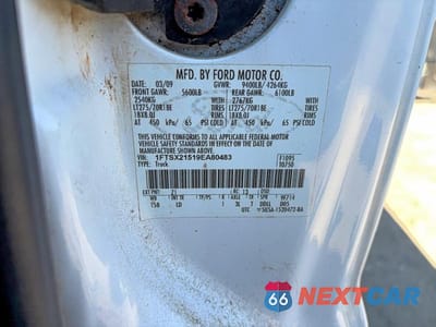 Zdjęcie 10 z 12 samochodu: 2009 FORD F250 SUPER DUTY VIN:1FTSX21519EA80483 - miniatura