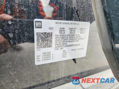 Zdjęcie 12 z 12 samochodu: 2022 CHEVROLET TAHOE PPV RWD VIN:1GNSCLED2NR245504 - miniatura