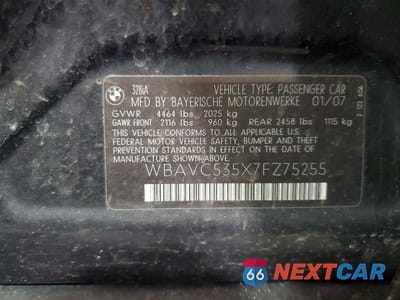 Zdjęcie 12 z 12 samochodu: 2007 BMW 328 I SULEV VIN:WBAVC535X7FZ75255 - miniatura