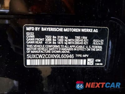 Zdjęcie 14 z 14 samochodu: 2022 BMW X7 XDRIVE40I VIN:5UXCW2C0XN9L60946 - miniatura