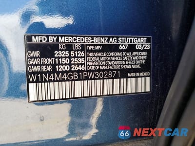 Zdjęcie 13 z 13 samochodu: 2023 MERCEDES-BENZ GLB 250 VIN:W1N4M4GB1PW302871 - miniatura