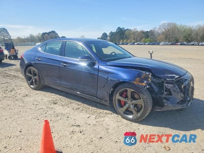 Czwarte zdjęcie samochodu z boku: 2019 GENESIS G70 3.3T ADVANCED VIN:KMTG34LE3KU021085 - miniatura