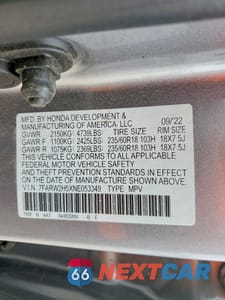 Zdjęcie 13 z 13 samochodu: 2022 HONDA CR-V EX VIN:7FARW2H5XNE053349 - miniatura