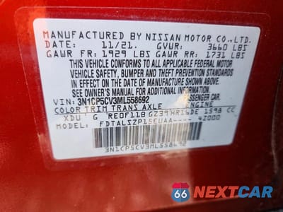 Zdjęcie 13 z 13 samochodu: 2021 NISSAN KICKS SV VIN:3N1CP5CV3ML558692 - miniatura