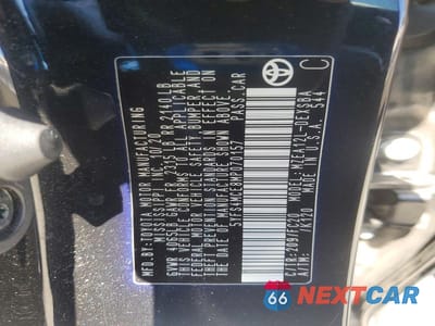 Zdjęcie 12 z 12 samochodu: 2021 TOYOTA COROLLA SE VIN:5YFS4MCE8MP070157 - miniatura