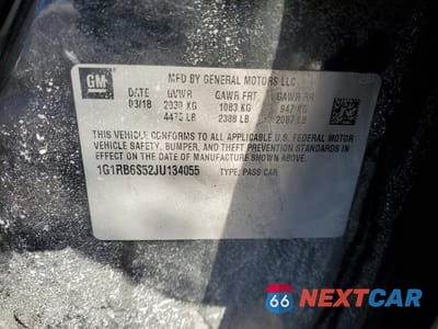 Zdjęcie 12 z 13 samochodu: 2018 CHEVROLET VOLT PREMIER VIN:1G1RB6S52JU134055 - miniatura