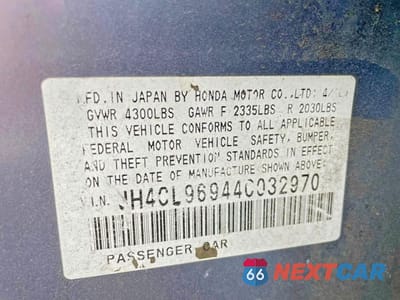 Zdjęcie 10 z 10 samochodu: 2004 ACURA TSX VIN:JH4CL96944C032970 - miniatura