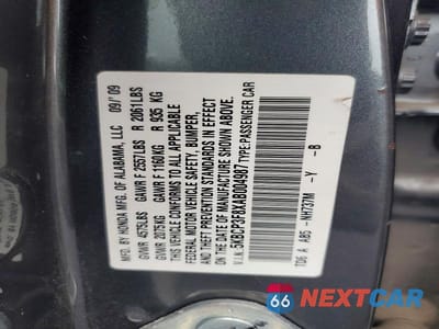 Zdjęcie 12 z 12 samochodu: 2010 HONDA ACCORD EXL VIN:5KBCP3F8XAB004987 - miniatura