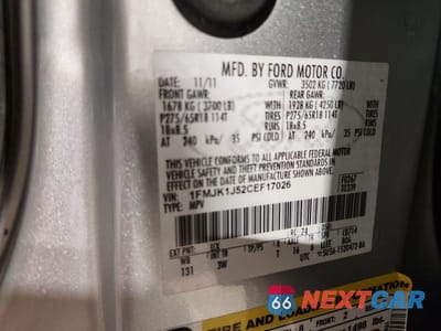 Zdjęcie 13 z 13 samochodu: 2012 FORD EXPEDITION EL XLT VIN:1FMJK1J52CEF17026 - miniatura