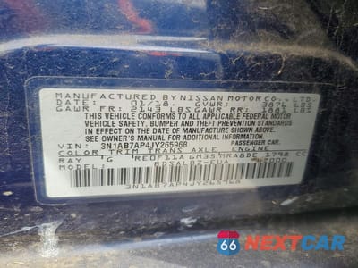 Zdjęcie 12 z 12 samochodu: 2018 NISS SENTRA VIN:3N1AB7AP4JY265968 - miniatura