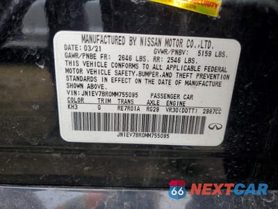 Zdjęcie 13 z 13 samochodu: 2021 INFINITI Q50 LUXE AWD VIN:JN1EV7BR0MM755095 - miniatura