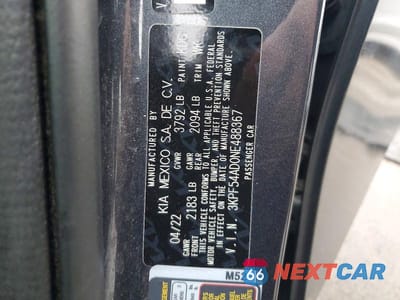 Zdjęcie 13 z 13 samochodu: 2022 KIA FORTE GT-LINE VIN:3KPF54AD0NE488367 - miniatura