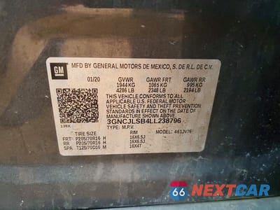 Zdjęcie 13 z 13 samochodu: 2020 CHEVROLET TRAX 1LT VIN:3GNCJLSB4LL238796 - miniatura