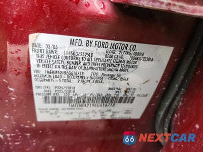 Zdjęcie 13 z 14 samochodu: 2006 MERCURY MONTEGO PREMIER VIN:1MEHM42196G616718 - miniatura