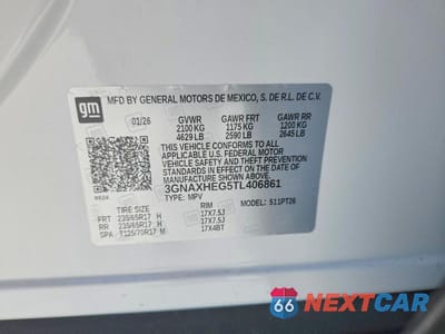 Zdjęcie 12 z 12 samochodu: 2026 CHEVROLET EQUINOX LT VIN:3GNAXHEG5TL406861 - miniatura