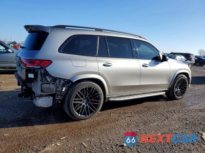 Trzecie zdjęcie samochodu z tyłu: 2022 MERCEDES-BENZ GLS 450 4MATIC VIN:4JGFF5KE6NA614630 - miniatura