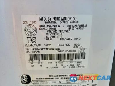 Zdjęcie 12 z 12 samochodu: 2014 FORD F150 SUPERCREW VIN:1FTFW1ET7EKD21787 - miniatura