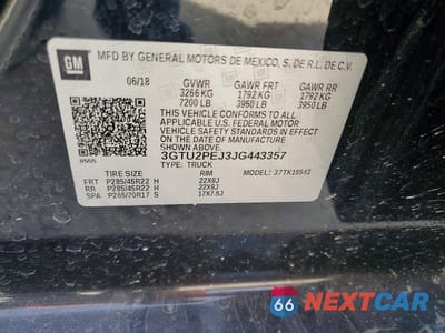 Zdjęcie 12 z 12 samochodu: 2018 GMC SIERRA K1500 DENALI VIN:3GTU2PEJ3JG443357 - miniatura