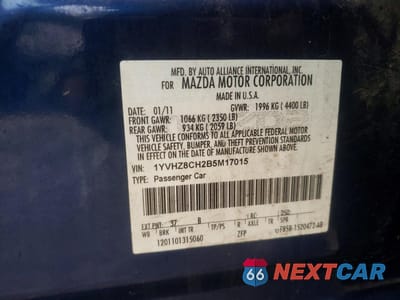 Zdjęcie 12 z 12 samochodu: 2011 MAZDA 6 I VIN:1YVHZ8CH2B5M17015 - miniatura