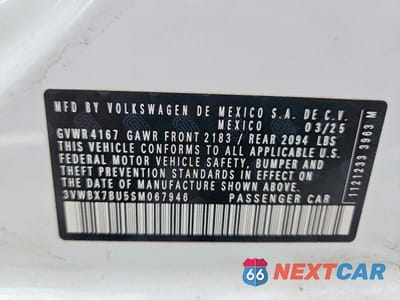 Zdjęcie 13 z 13 samochodu: 2025 VOLKSWAGEN JETTA SPORT VIN:3VWBX7BU5SM067946 - miniatura