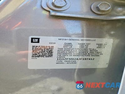 Zdjęcie 12 z 12 samochodu: 2018 CHEVROLET MALIBU HYBRID VIN:1G1ZF5SU4JF197412 - miniatura