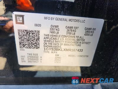 Zdjęcie 12 z 12 samochodu: 2021 CADILLAC ESCALADE PREMIUM LUXURY VIN:1GYS3BKLXMR167433 - miniatura