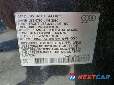 Zdjęcie 13 z 13 samochodu: 2015 AUDI Q7 PREMIUM PLUS VIN:WA1LGAFE8FD017240 - miniatura