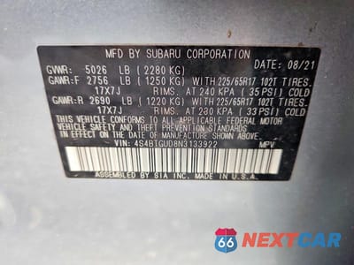 Zdjęcie 12 z 12 samochodu: 2022 SUBARU OUTBACK WILDERNESS VIN:4S4BTGUD8N3133922 - miniatura