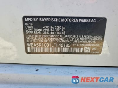 Zdjęcie 12 z 13 samochodu: 2020 BMW 330I VIN:WBA5R1C01LFH40185 - miniatura