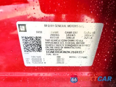 Zdjęcie 13 z 13 samochodu: 2019 CHEVROLET TRAVERSE LT VIN:1GNERGKW2KJ169317 - miniatura