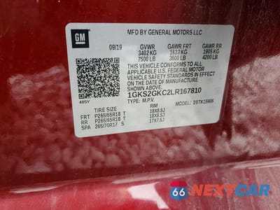 Zdjęcie 13 z 13 samochodu: 2020 GMC YUKON XL K1500 SLT VIN:1GKS2GKC2LR167810 - miniatura