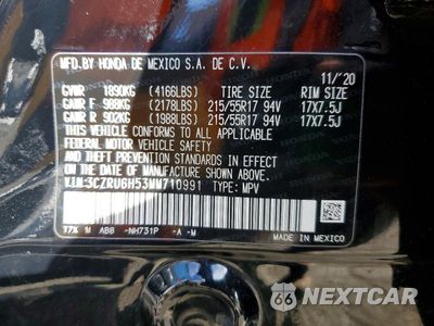Zdjęcie 13 z 13 samochodu: 2021 HONDA HR-V EX VIN:3CZRU6H53MM710991 - miniatura
