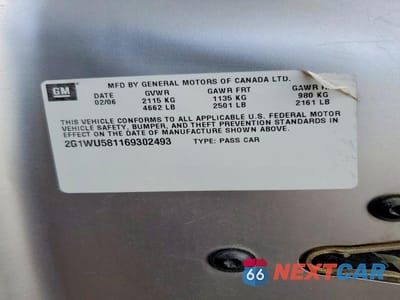 Zdjęcie 12 z 12 samochodu: 2006 CHEVROLET IMPALA LTZ VIN:2G1WU581169302493 - miniatura