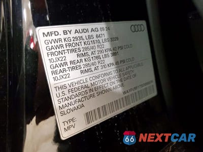 Zdjęcie 13 z 13 samochodu: 2025 AUDI Q8 PRESTIGE S-LINE VIN:WA1FVBF17SD006939 - miniatura