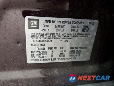 Zdjęcie 13 z 13 samochodu: 2020 CHEVROLET TRAX LS VIN:KL7CJKSB8LB340796 - miniatura