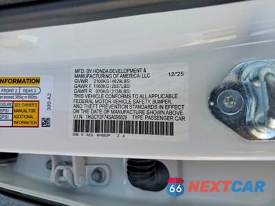 Zdjęcie 13 z 13 samochodu: 2025 HONDA ACCORD HYBRID SPORT-L VIN:1HGCY2F74SA095828 - miniatura